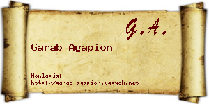 Garab Agapion névjegykártya